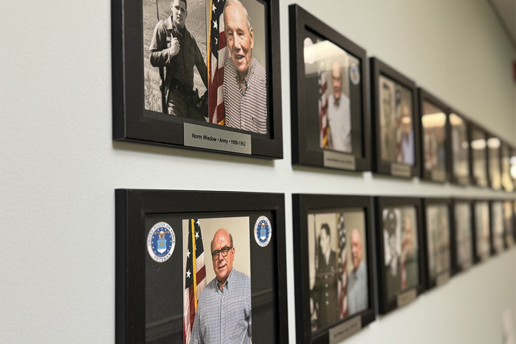 Hoosier Village Unveils Veterans Photo Wall