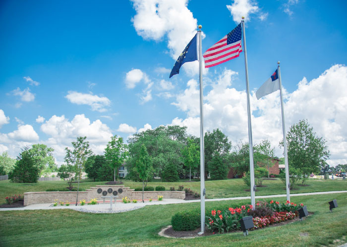 Veteran's Memorial Wall at Hoosier Village